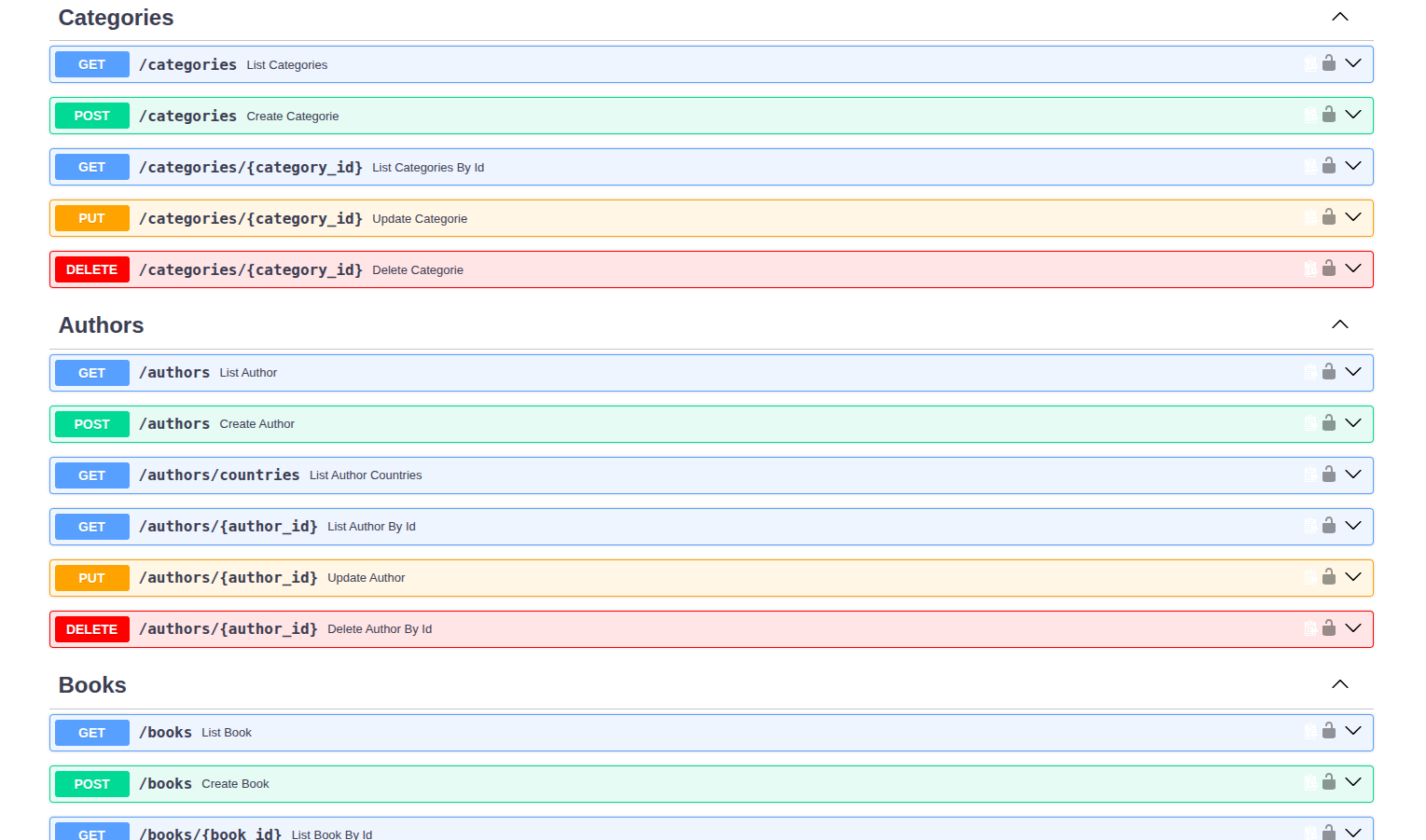 Swagger UI da API BookTrack mostrando os endpoints documentados